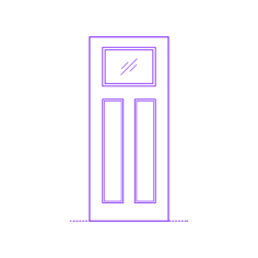 Buildings Exterior Doors Lite Entry Door Mix 3 Panels Top Stencil Svg Design File, Free Vectors File